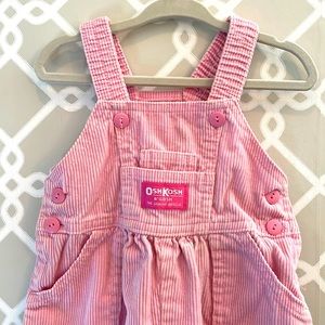 Vintage OshKosh B’Gosh Pink Corduroy Overalls 12 months Made In USA!